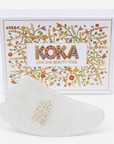 Face Massage Tool | White Jade Gua Sha With 3-Point Scalloped Edge