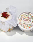 White Lily Silk Bath Bomb, Handmade with Pomegranate Flowers - Koka Beauty