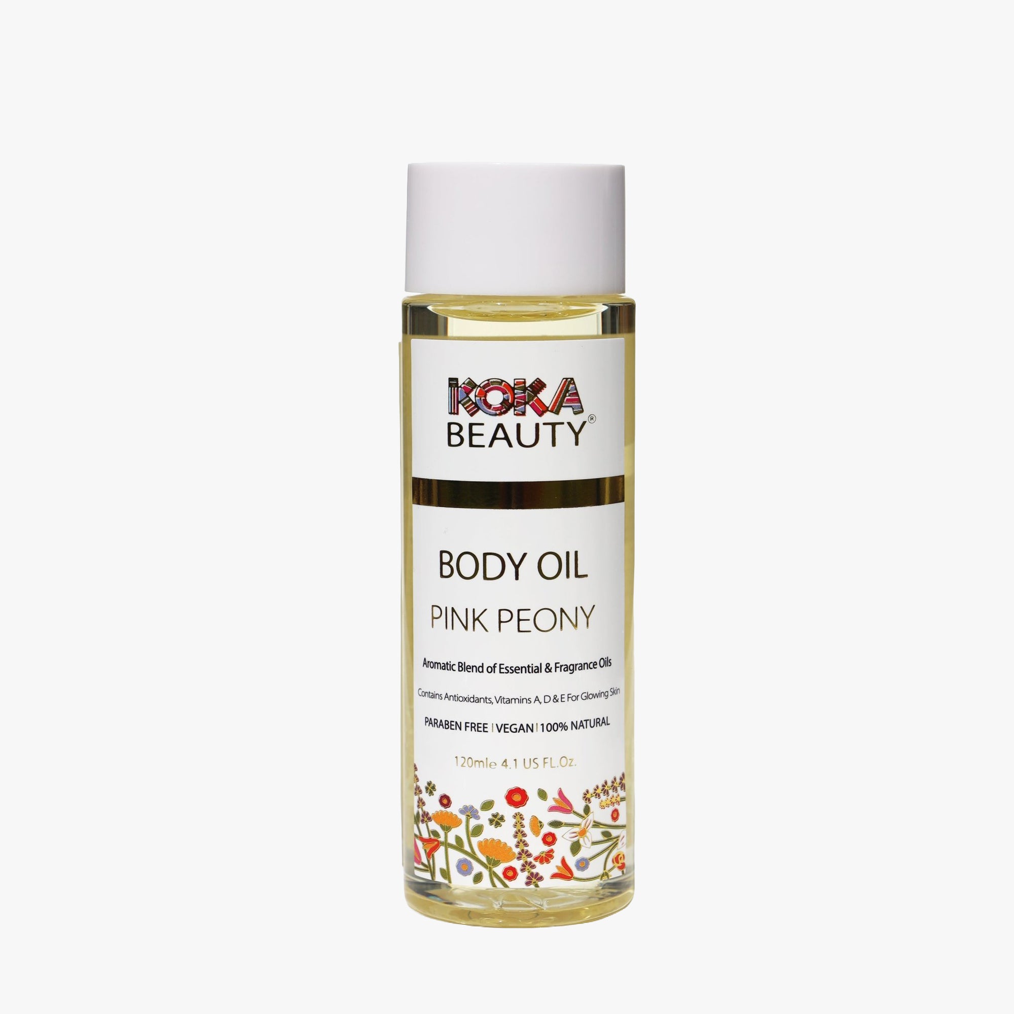 Pink Peony Body Oil | Made With Rose, Geranium, Patchouli &amp; Sandalwood Essential Oils