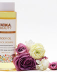 Black Jasmine Body Oil Made With Patchouli, Jasmine & Rose Essential Oils- Koka Beauty