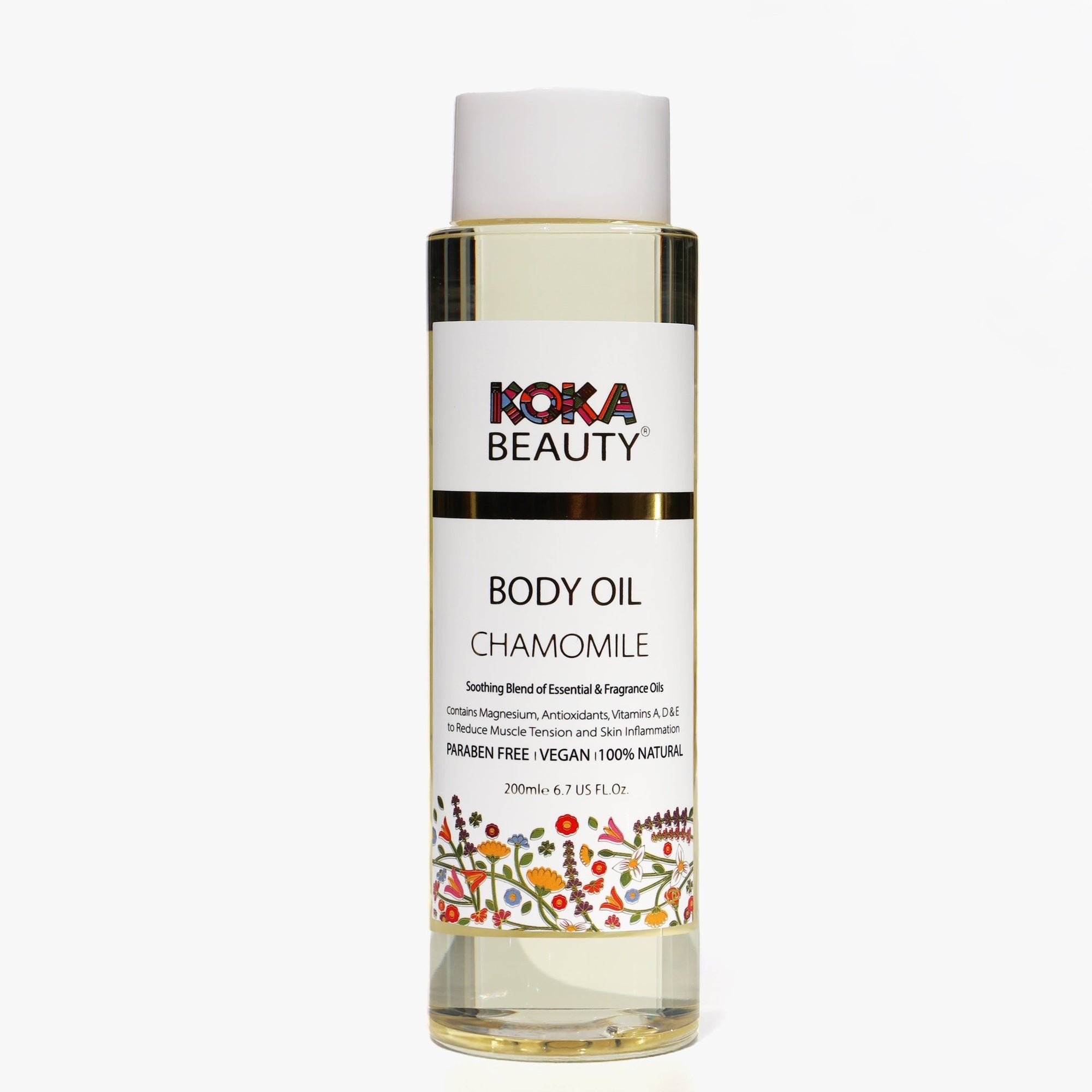 Chamomile Body Oil | Infused with Magnesium, Vitamin E & Chamomile Essential Oil - Koka Beauty