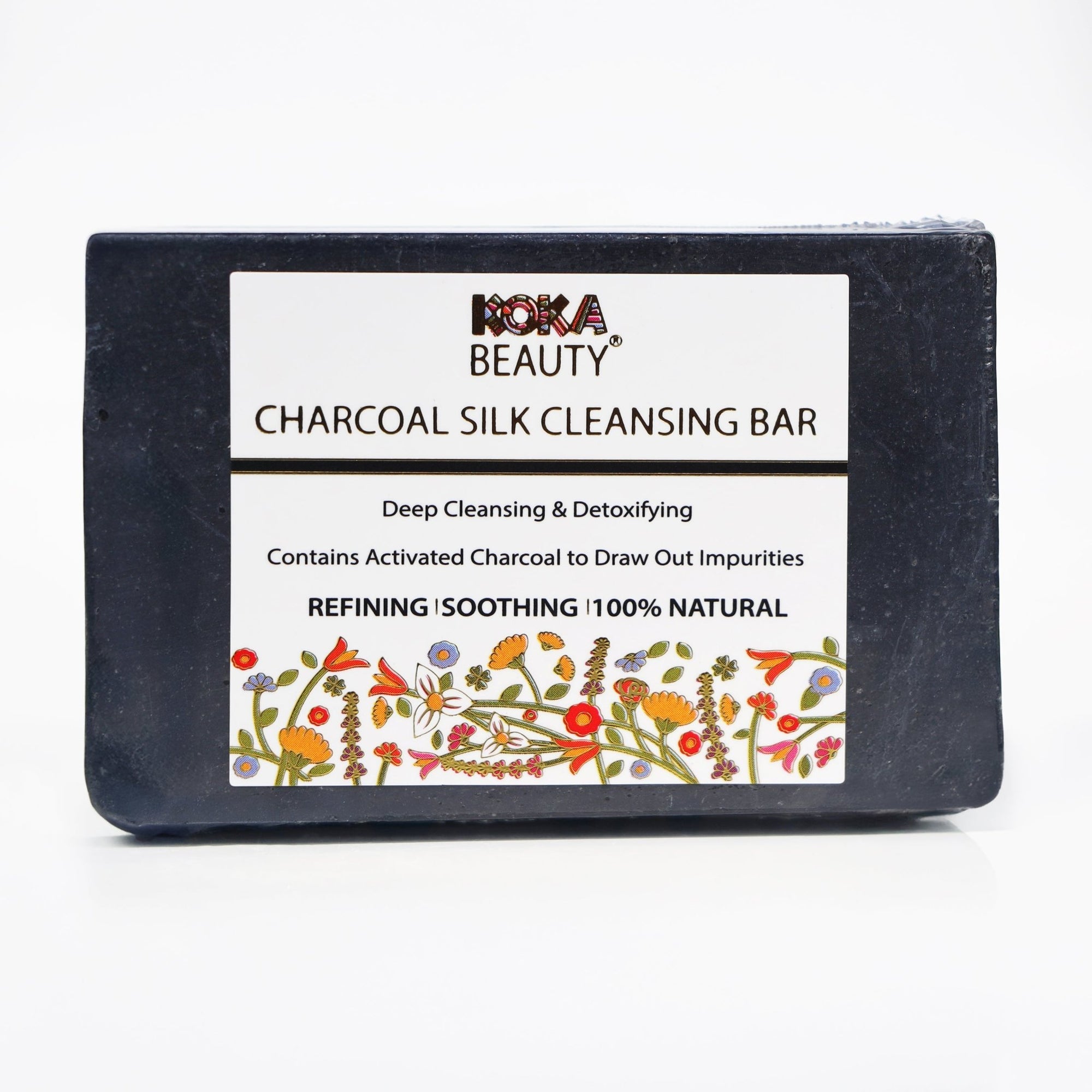 Charcoal Soap Made With Activated Charcoal & Silk - Koka Beauty