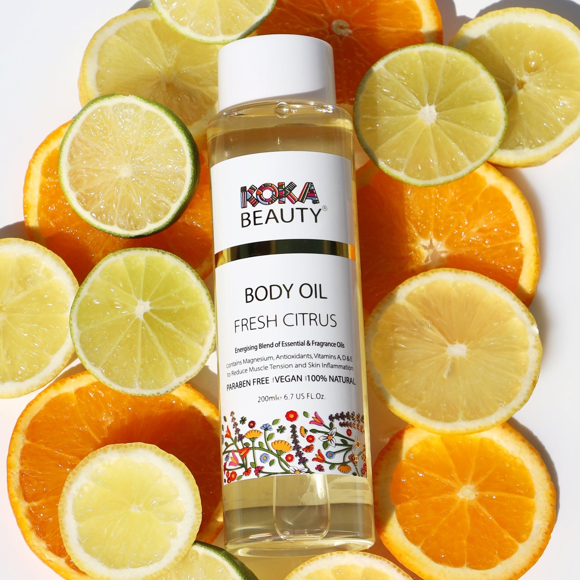 Citrus Body Oil | Infused with Magnesium, Vitamin E & Orange Essential Oil - Koka Beauty