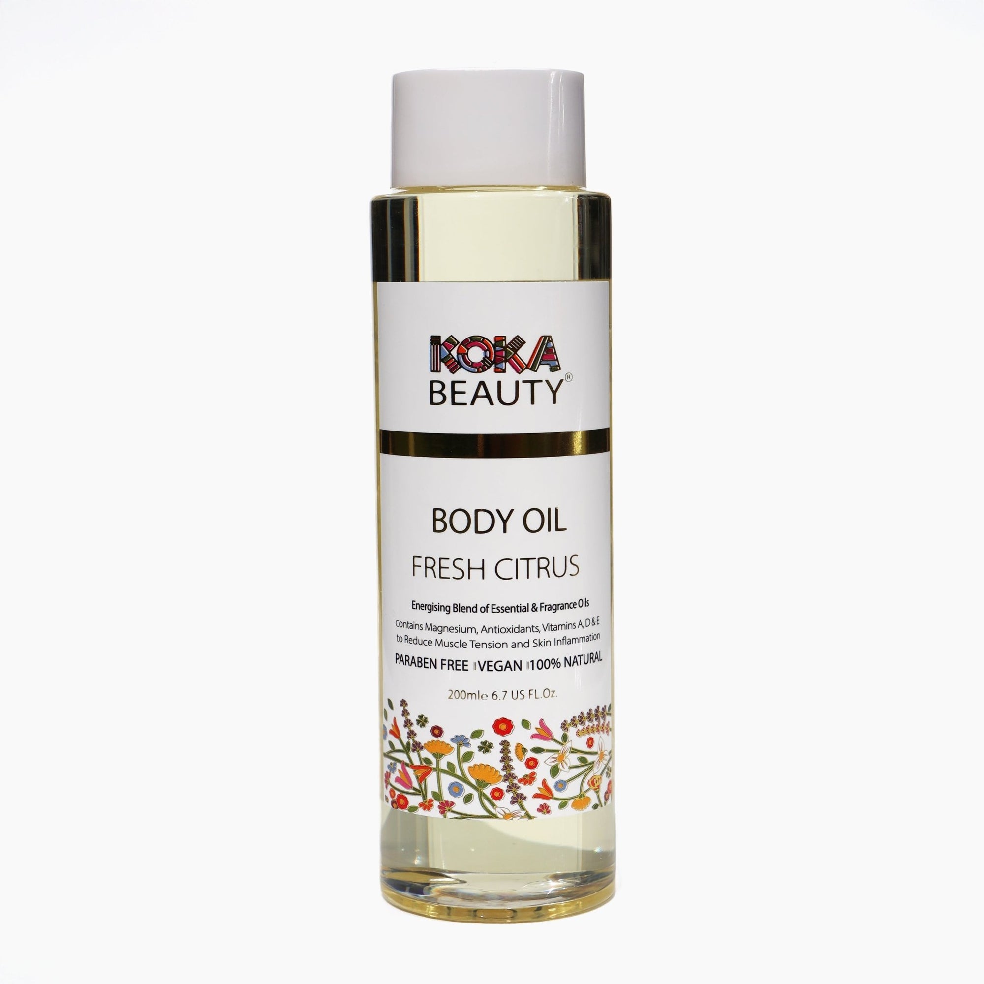 Citrus Body Oil | Infused with Magnesium, Vitamin E & Orange Essential Oil - Koka Beauty