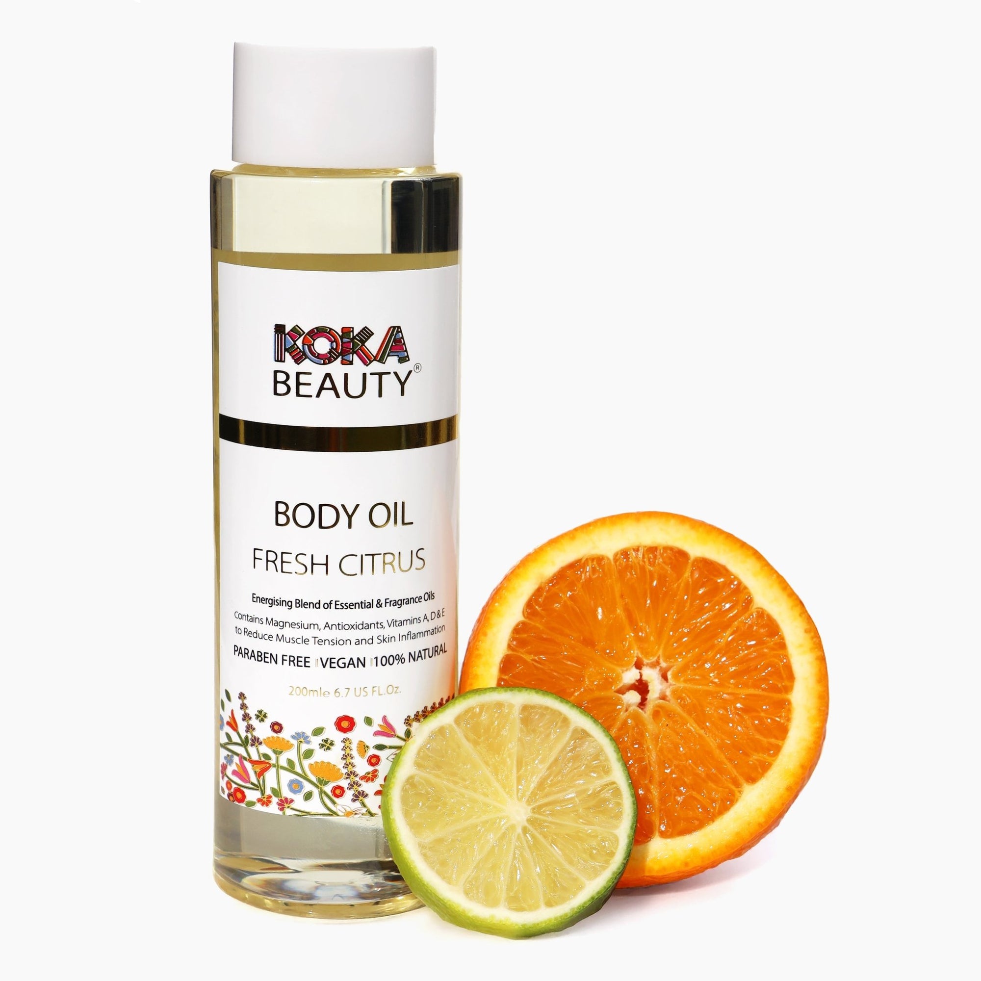 Citrus Body Oil | Infused with Magnesium, Vitamin E & Orange Essential Oil - Koka Beauty