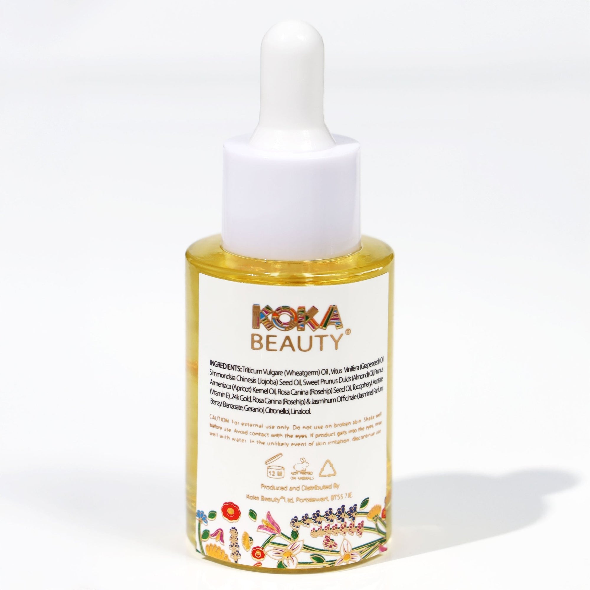 Face Serum - Made with Rosehip Oil, Jojoba Oil and 24k Gold Flakes - Koka Beauty