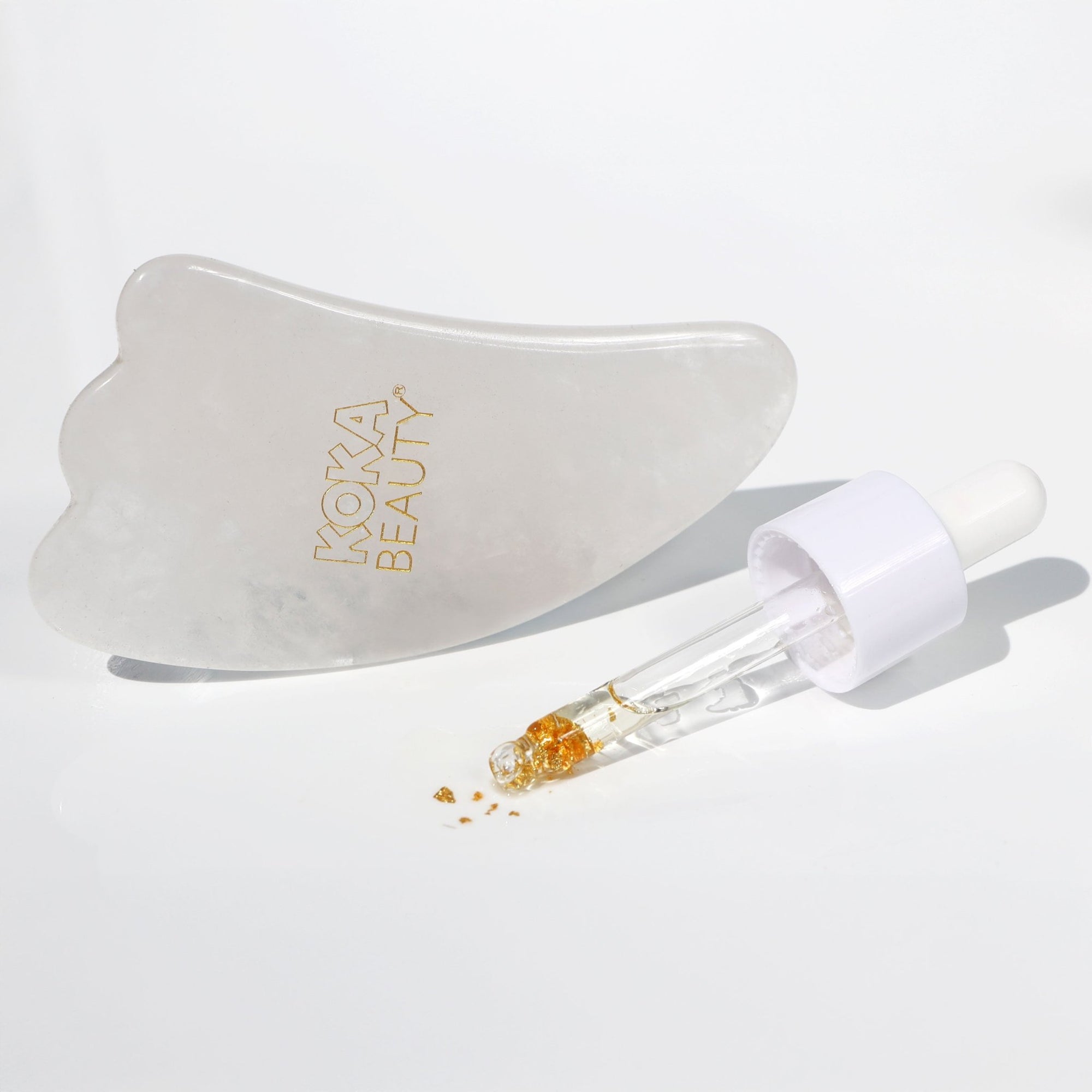 Gua Sha Skin Massager Tool - White Jade - Koka Beauty