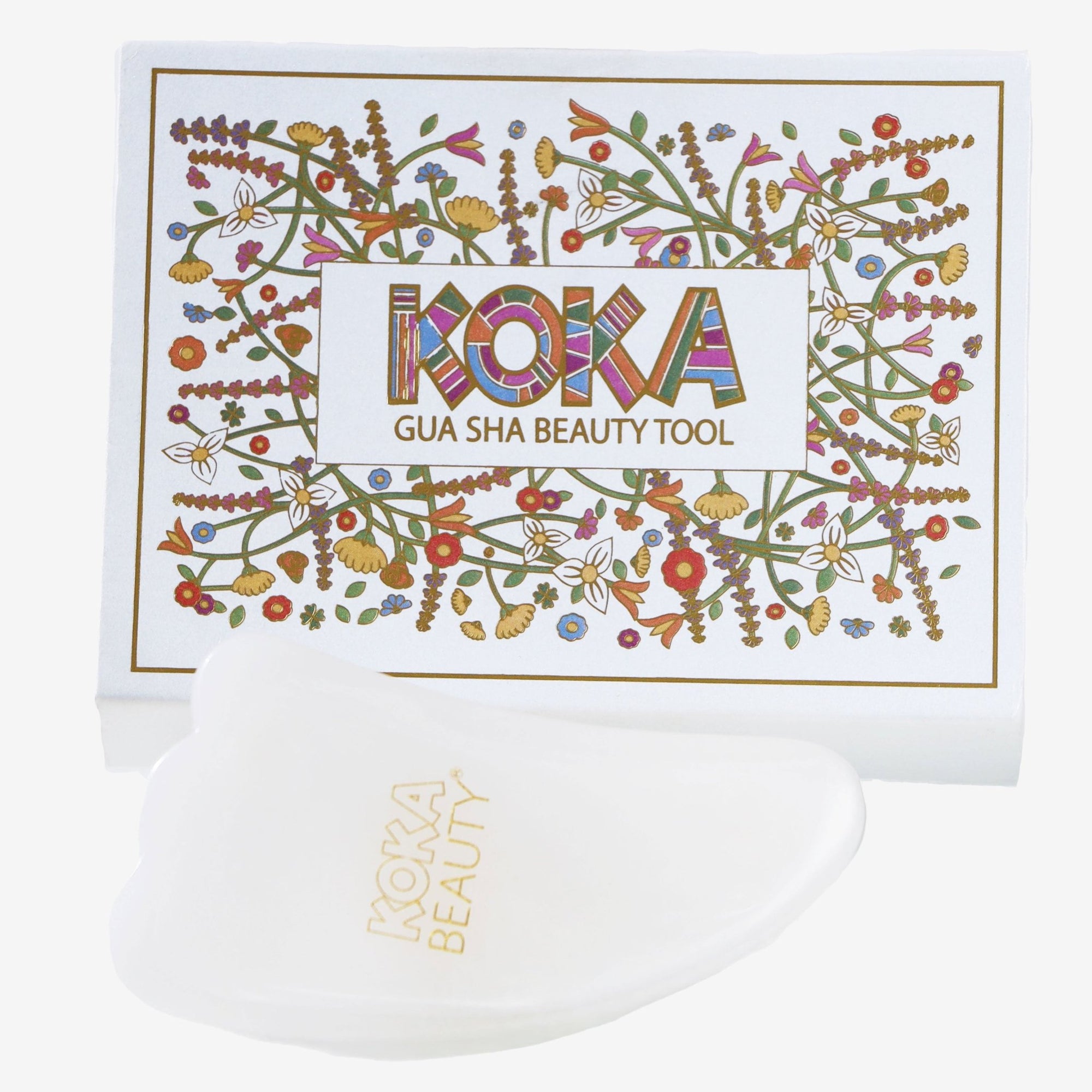 Gua Sha Skin Massager Tool - White Jade - Koka Beauty