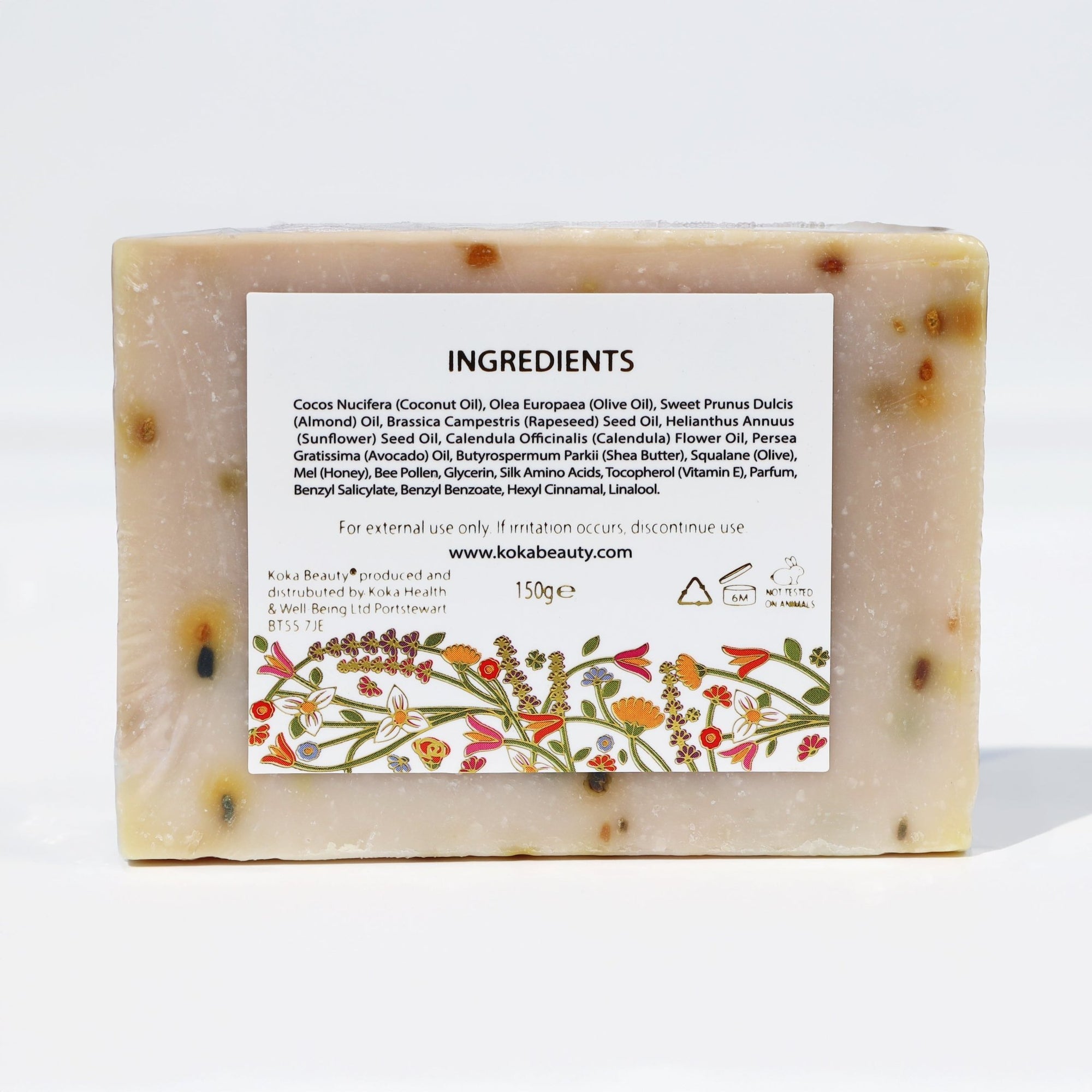 Honey Soap Made With Honey, Beeswax, Bee Pollen & Silk - Koka Beauty