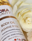 Jasmine Rose Body Oil With Rose, Sandalwood, Geranium and Patchouli Essential Oils - Koka Beauty