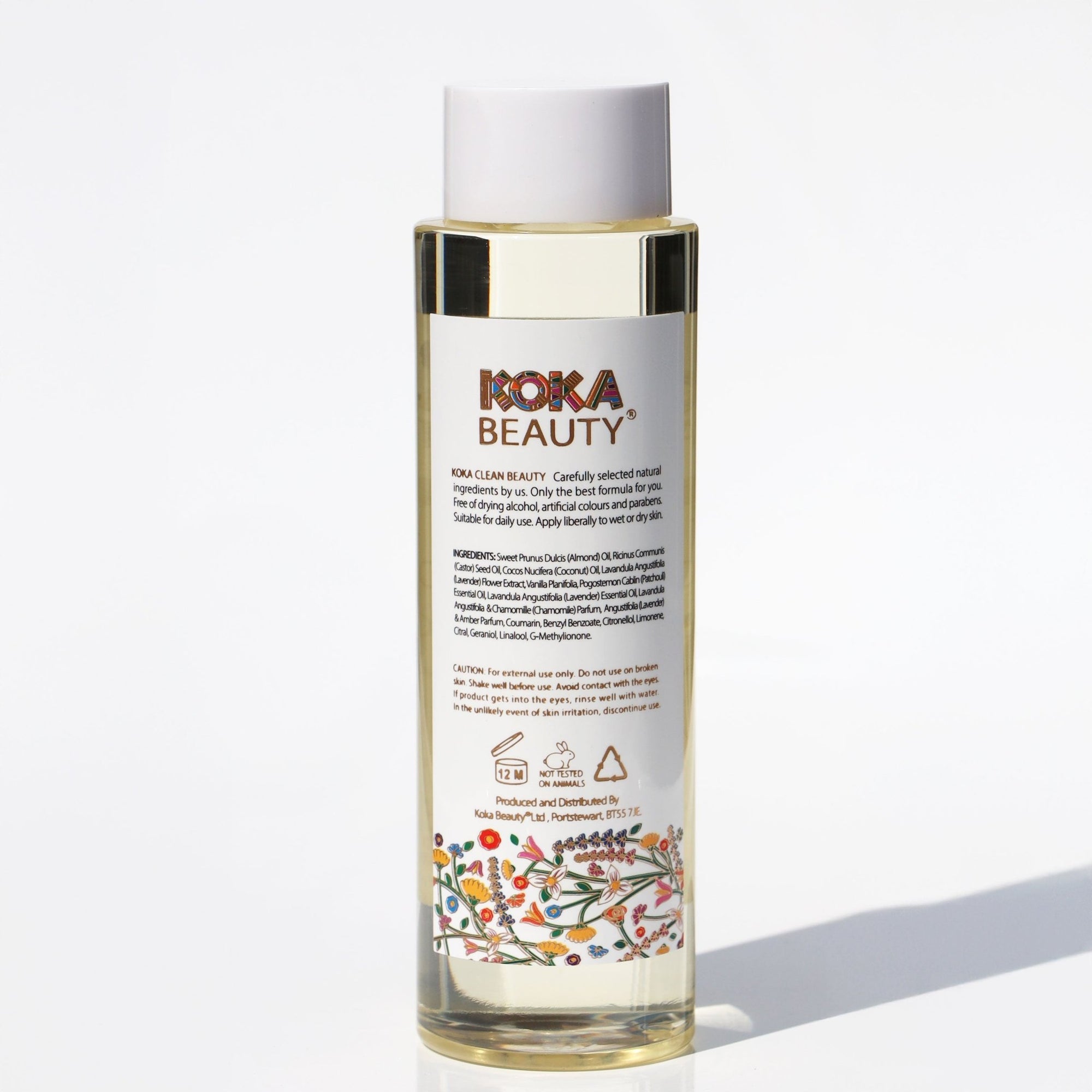 Lavender Body Oil Made with Magnesium, Vitamin E and Lavender Essential Oil, 200ml- Koka Beauty