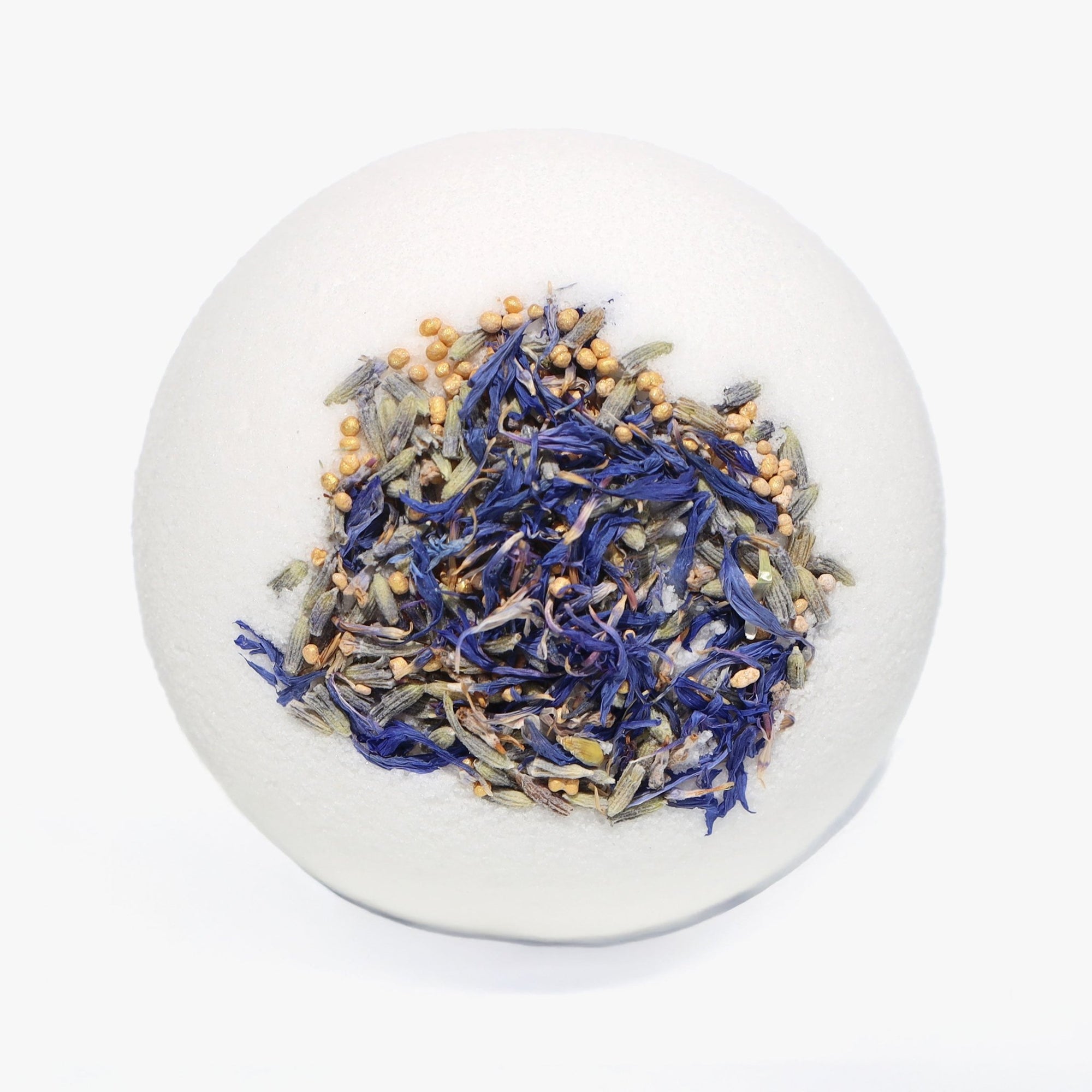 Lavender Silk Bath Bomb | Handmade with Cornflower Petals & Organic Lavender Flowers - Koka Beauty