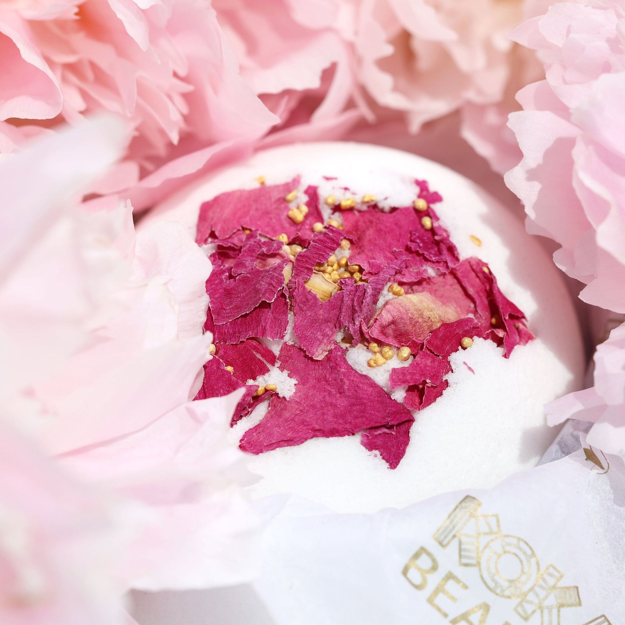 Pink Peony Silk Bath Bomb - Koka Beauty