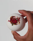 White Lily Silk Bath Bomb | Handmade with Pomegranate Flowers