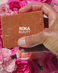 Rose Soap Made With Crushed Rose Petals, French Pink Clay & Silk