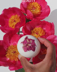 Pink Peony Silk Bath Bomb | Handmade with Peony Petals