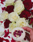 Jasmine Rose Silk Bath Bomb & Soap | Handmade with Jasmine & Rose Petals