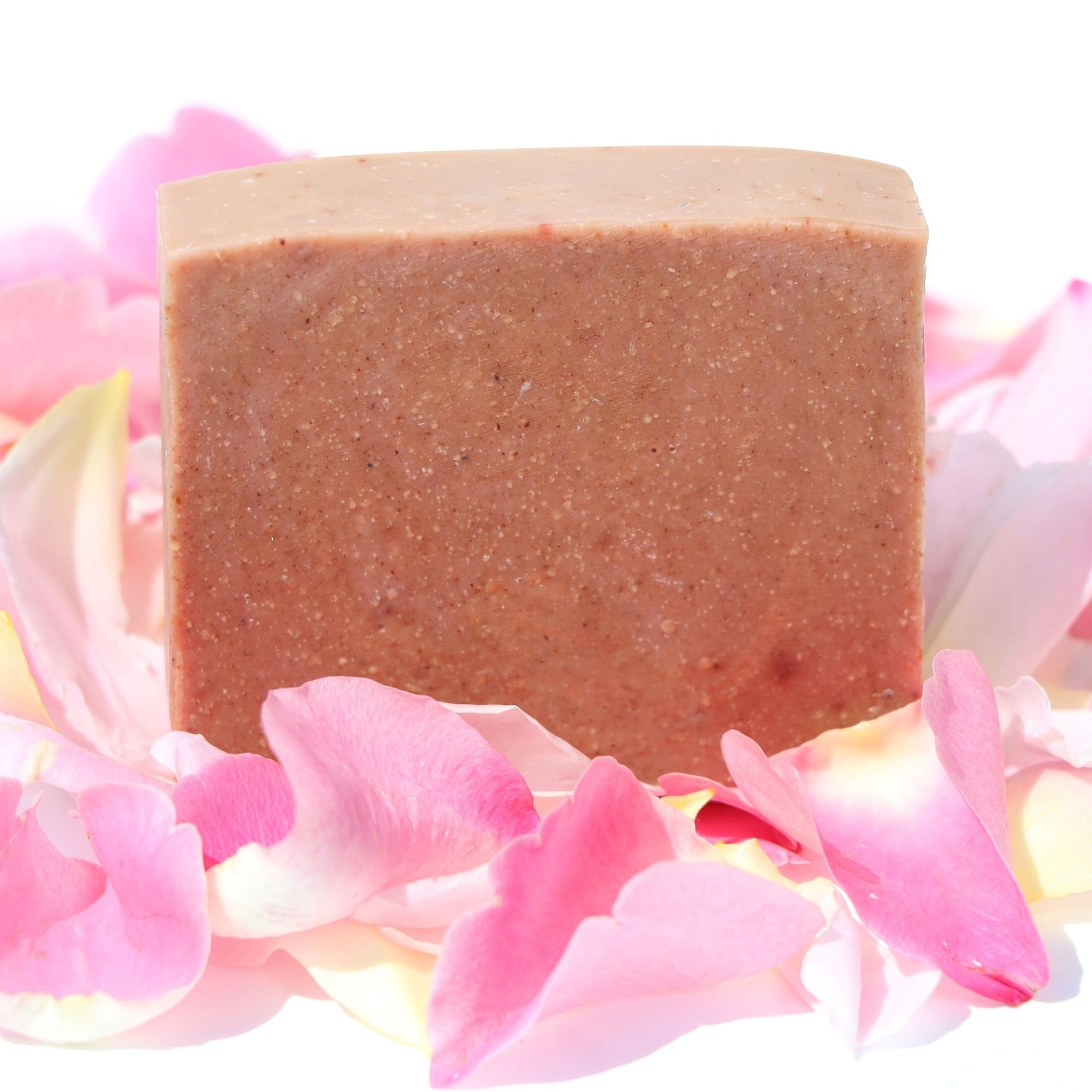 Rose Soap Made With Crushed Rose Petals, French Pink Clay & Silk - Koka Beauty