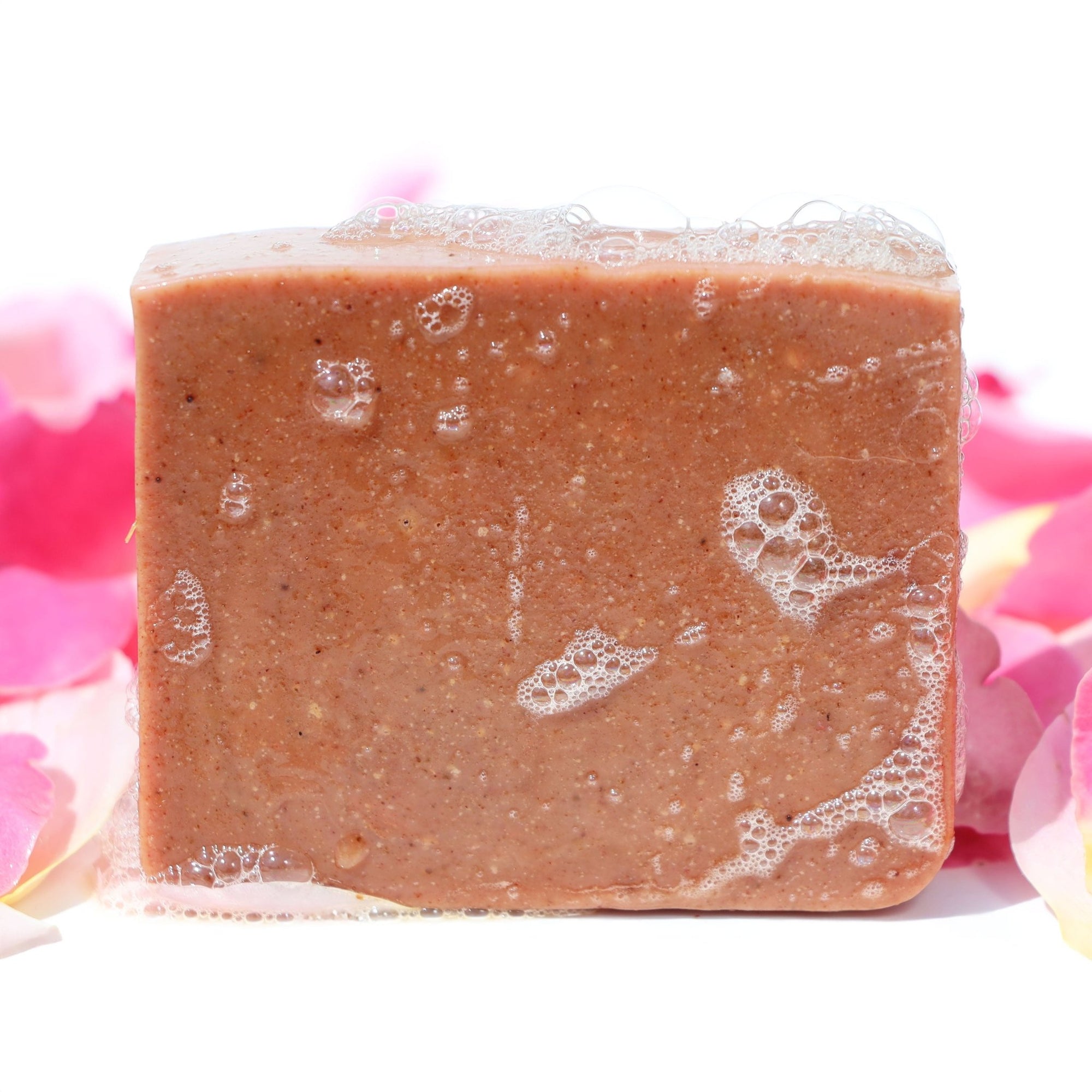 Rose Soap Made With Crushed Rose Petals, French Pink Clay & Silk - Koka Beauty