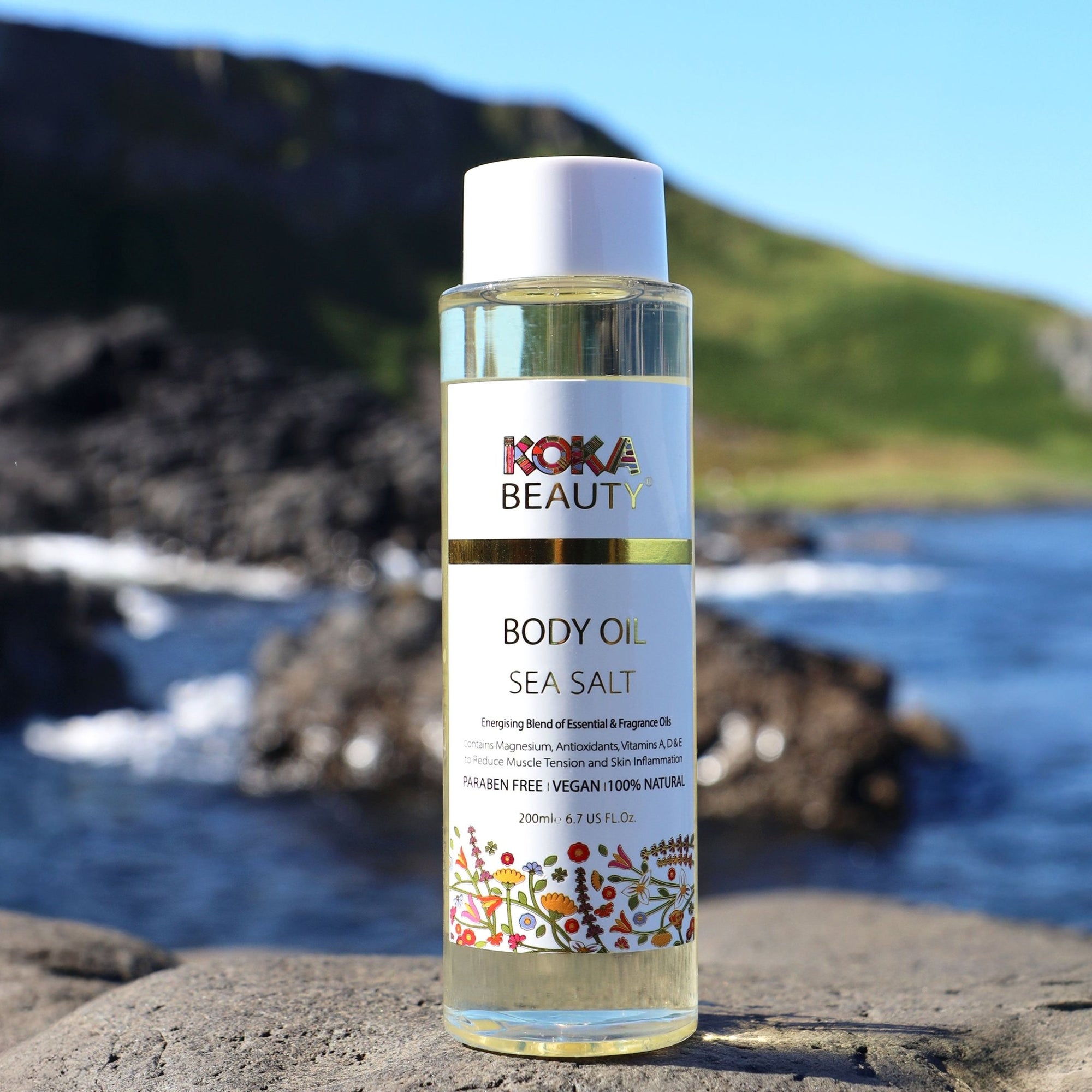 Sea Salt Body Oil | Infused with Magnesium, Vitamin E & Bergamot Essential Oil - Koka Beauty