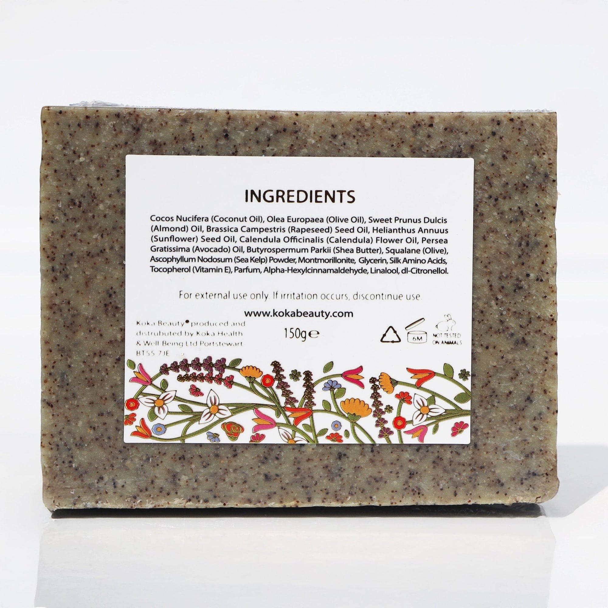 Seaweed Soap Made With Glacial Green Clay, Silk & Crushed Seaweed - Koka Beauty