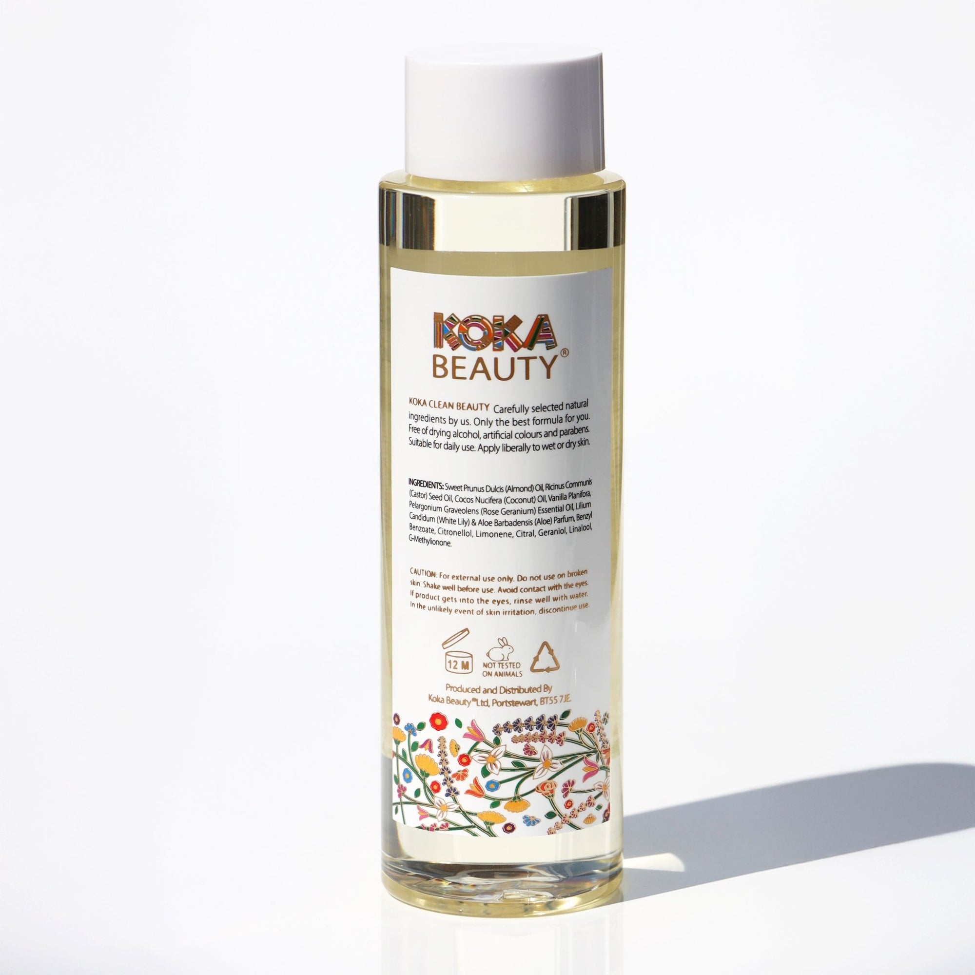 White Lily Body Oil - Fortified with Vitamin E and Lily Essential Oil, 200ml-Koka Beauty