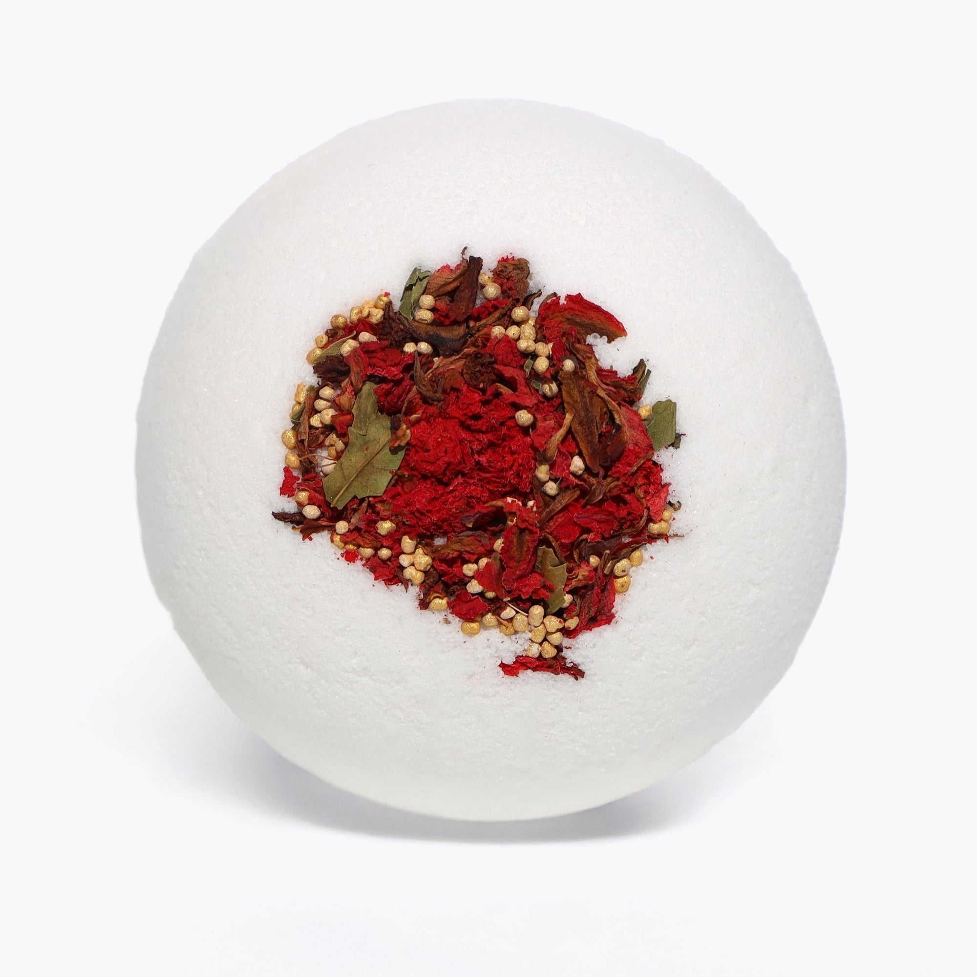 White Lily Silk Bath Bomb, Handmade with Pomegranate Flowers - Koka Beauty